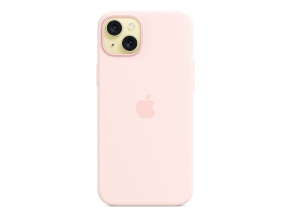 Apple iPhone 15 Plus Silikon Case mit MagSafe, Hellrosa