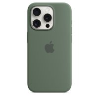 Apple iPhone 15 Pro Silikon Case mit MagSafe Zypresse