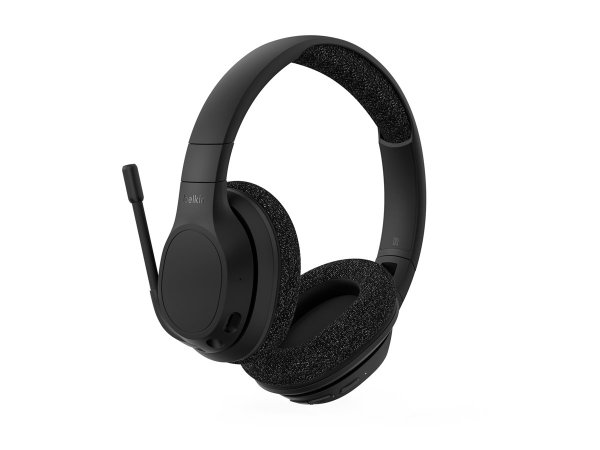Belkin SoundForm adapt - Kabelloser On-Ear-Kopfhörer, schwarz, mit USB-C-Kabel und Audiokabel