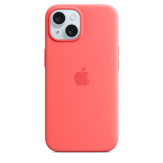 Apple iPhone 15 Silikon Case mit MagSafe, Guave