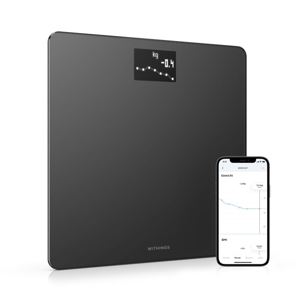 Withings Body, Körperwaage mit BMI Funktion, Schwarz