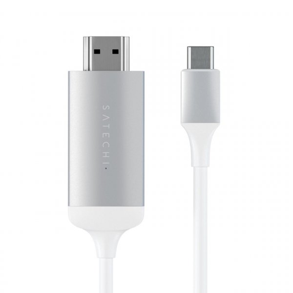 Satechi USB-C auf HDMI (4K) Kabel, 1,80m, Silber