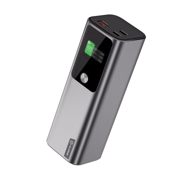 Alogic Ark Powerbank, 27000mAh, 140W, 2x USB-C + 1x USB-A, Grau