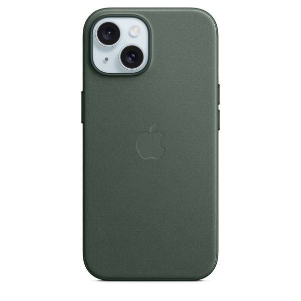 Apple iPhone 15 Feingewebe Case mit MagSafe, Immergrün