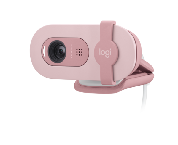 Logitech BRIO 100 Webcam, Full HD (1920 x 1080), USB-A, Rosa
