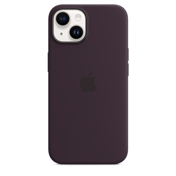 Apple iPhone 14 Silikon Case mit MagSafe, Holunder