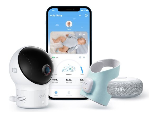 Eufy Smart Sock S340 - Babyphon - drahtlos (Wi-Fi) - batteriebetrieben, USB - 1 Kamera(s)