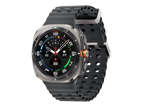 Samsung Galaxy Watch Ultra, 47mm, Titanium Silber, Bluetooth + 4G, Marineband Dunkelgrau