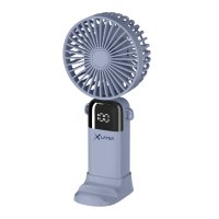 XLayer Handventlilator mit Smartphonehalterung Blau