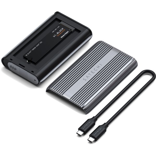 Satechi USB4 NVMe SSD Pro Gehäuse, bis zu 3840Mbit/s Lese- und Schreibgeschwindigkeit, Anthrazit