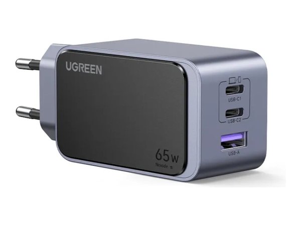 UGREEN Nexode X553 GaN PD 65W Charger Ladegerät Netzteil 2x USB-C 1x USB-A fuer Laptop Tablet Smartp