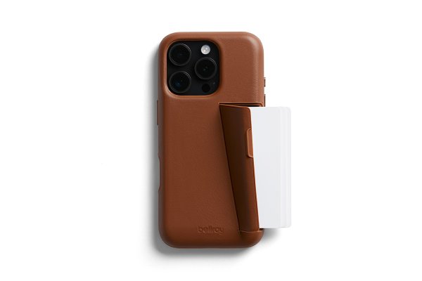 Bellroy Leder Card Case für Apple iPhone 16 Pro, Braun