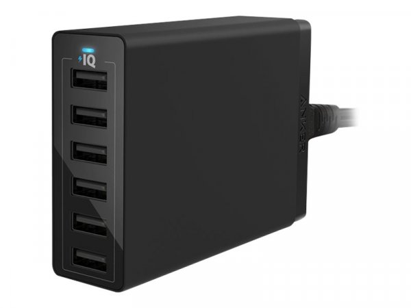 Anker Innovations Anker PowerPort - Netzteil - 60 Watt - 12 A - 6 Ausgabeanschlussstellen (6 x USB)