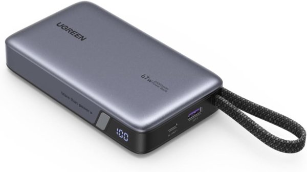 UGREEN Nexode PB550 20.000mAh 67W PD Fast Charging Powerbank 1x USB-A 1x USB-C 1x integriertes USB-C