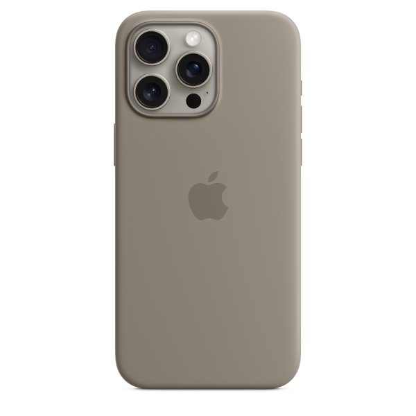 Apple iPhone 15 Pro Max Silikon Case mit MagSafe, Tonbraun