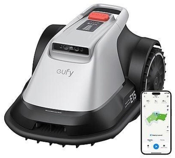 eufy E15, Rasenmähroboter, 800 m², 20,3 cm, 2,5 cm, 7,5 cm, Rotorblätter, Grau