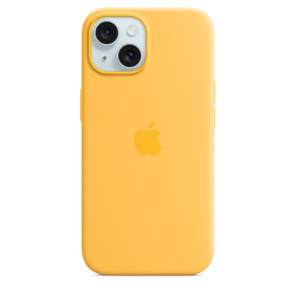 Apple iPhone 15 Silikon Case mit MagSafe, Warmgelb