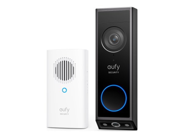 Eufy Video Doorbell 2K - Smarte Türklingel mit Glocke - mit Kamera - kabellos - Schwarz - mit Edge H