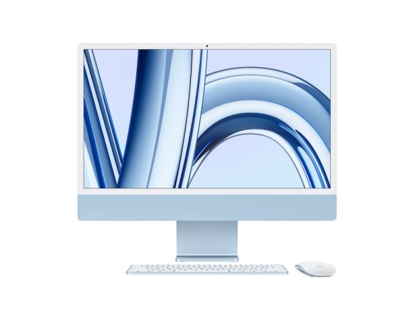 Apple iMac 24“, Blau, M3 Chip mit 8-Core CPU, 8-Core GPU und 16-Core Neural Engine, 16GB, 512GB SSD,