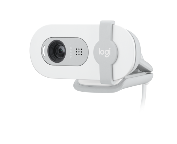 Logitech BRIO 100 Webcam, Full HD (1920 x 1080), USB-A, Weiß