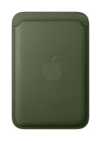 Apple iPhone Feingewebe Wallet mit MagSafe Moosgrün