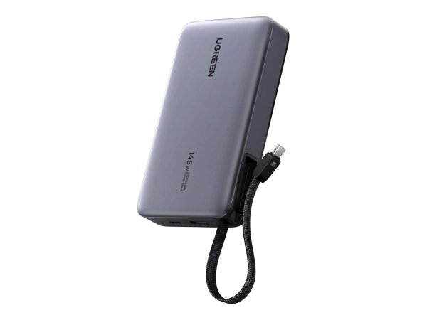 UGREEN Nexode  PB551 20.000mAh 145W Powerbank 1x USB-C 1x USB-A 1x integriertes USB-C Kabel Display