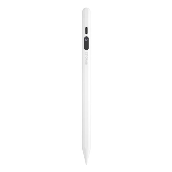 99Volts Pencil mit digitaler Ladestandsanzeige für Apple iPad (ab 2018), USB-C, Weiß