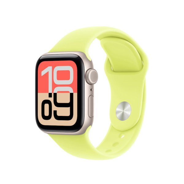 Apple Sportarmband für Apple Watch 40mm, Neongelb, S/M (130-180 mm Umfang)