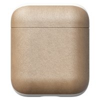 Nomad Leder Case für Airpods (2. Gen) Beige