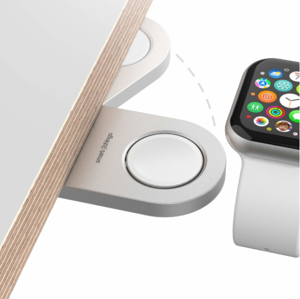 smart things WatchBase Tisch Halterung für Apple Watch Ladegerät, silber