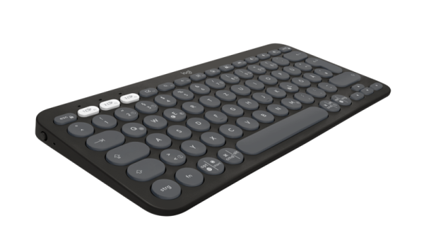 Logitech Pebble 2 K380S, Wireless Tastatur, Bluetooth, Deutsch, Grafit