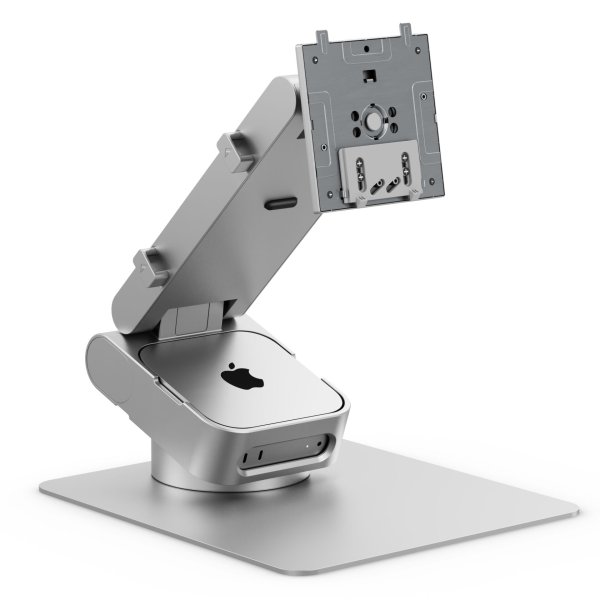 Alogic ASPEKT Omni Fold Halterung Mac Mini für 32" Monitor, Silber