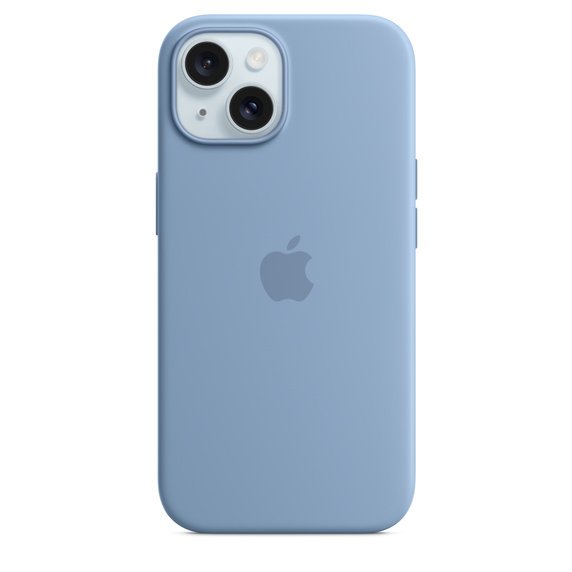 Apple iPhone 15 Silikon Case mit MagSafe, Winterblau