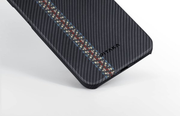 Pitaka MagEZ Case 4 aus kratzfester Aramidfaser mit 3D-Textur, Ultradünne Schutzhülle für Apple iPho