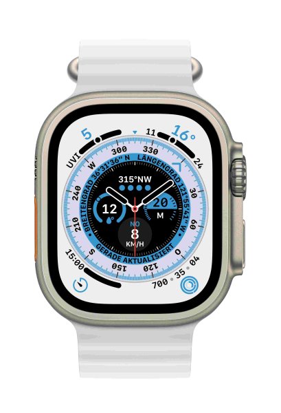Apple Ocean Armband für Apple Watch 49mm, Weiß