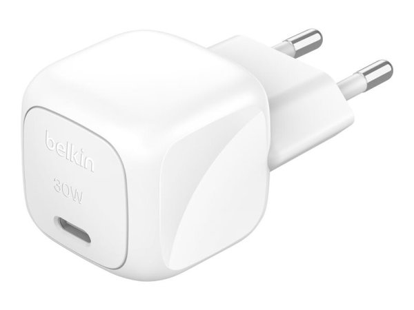 Belkin BoostCharge - Netzteil - kompakt - 30 Watt - Power Delivery 3.1 (24 pin USB-C)