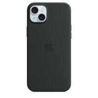 Apple iPhone 15 Plus Silikon Case mit MagSafe Schwarz