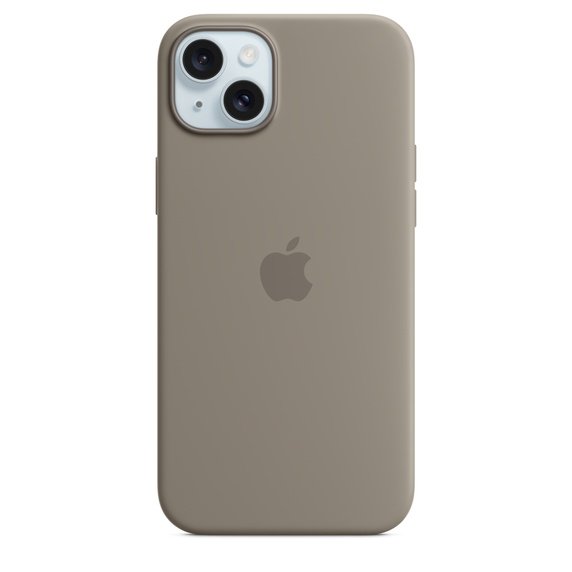 Apple iPhone 15 Plus Silikon Case mit MagSafe, Tonbraun