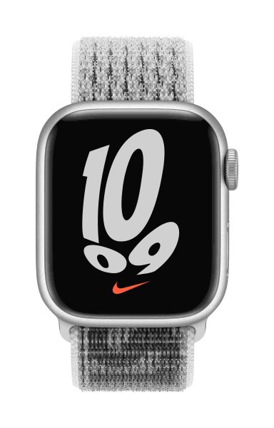Apple Nike Sport Loop Armband für Apple Watch 41mm, Summit White/Schwarz