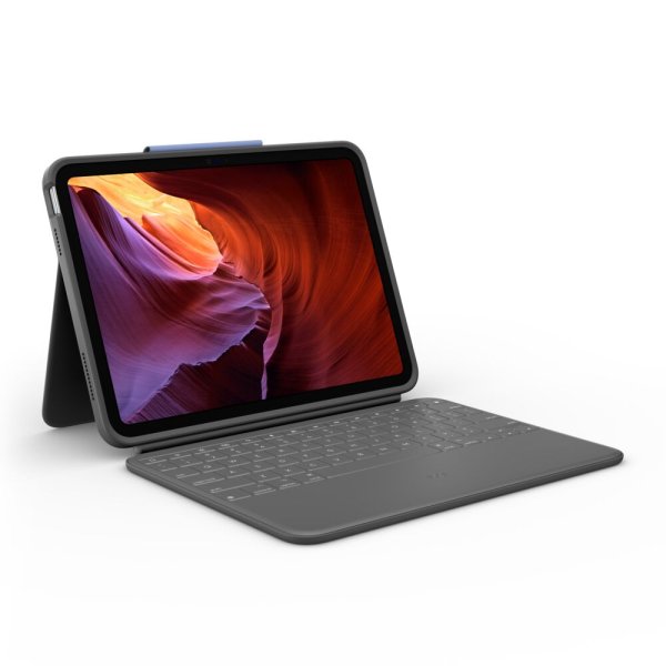 Logitech Rugged Folio, Case mit integrierter Tastatur für Apple iPad 10,9“ (10. Gen), Smart Connecto