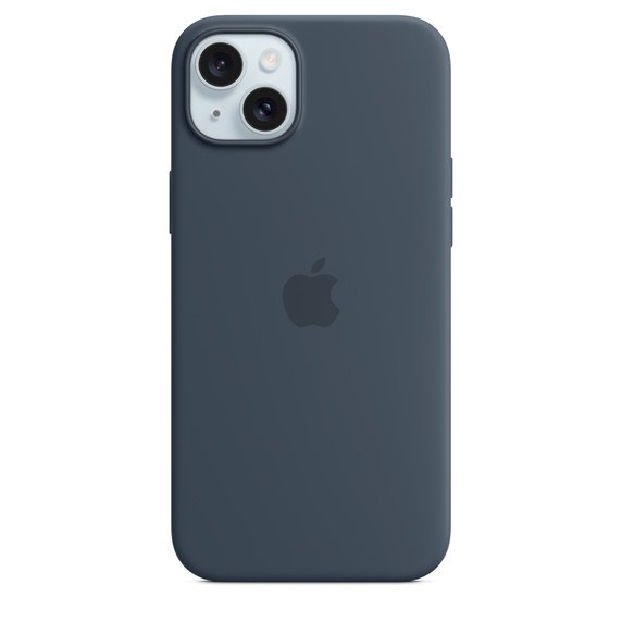 Apple iPhone 15 Plus Silikon Case mit MagSafe, Sturmblau