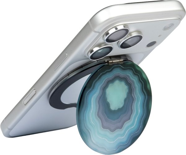 LAUT MAGMOJI Mirror Stand, MagSafe Ring mit Spiegel & Ständer für Apple iPhone, Agate Emerald