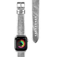 LAUT METALLIC Leder Armband Silber
