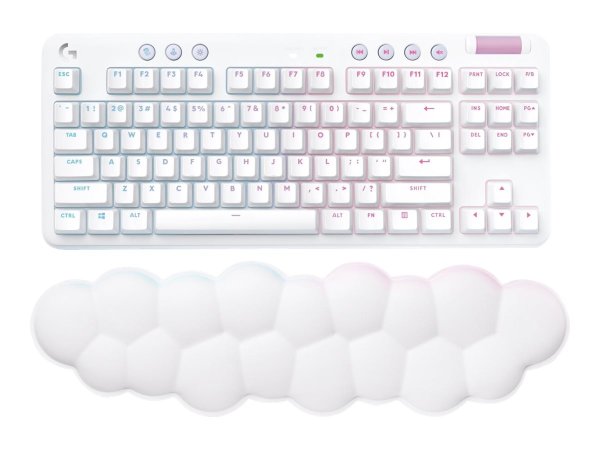 Logitech G717, RGB Gamingtastatur, kabellos, Weiß, Deutsch