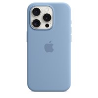 Apple iPhone 15 Pro Silikon Case mit MagSafe Winterblau