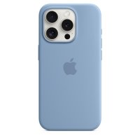 Apple iPhone 15 Pro Silikon Case mit MagSafe Winterblau