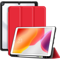 DEQSTER Rugged Trifold Case für iPad 10.2" (7./8./9. Gen.) Rot