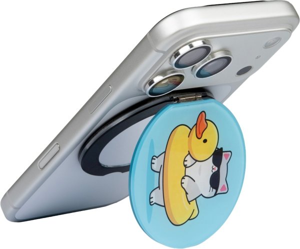 LAUT MAGMOJI Mirror Stand, MagSafe Ring mit Spiegel-Stand für Apple iPhone, Cat Splish Splash