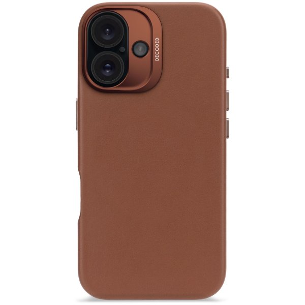 Decoded Leder Case für Apple iPhone 16, Braun