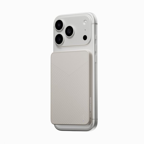 Twelve South PowerCapsule, magnetische Powerbank mit QI2, 5.000mAh, Dune
